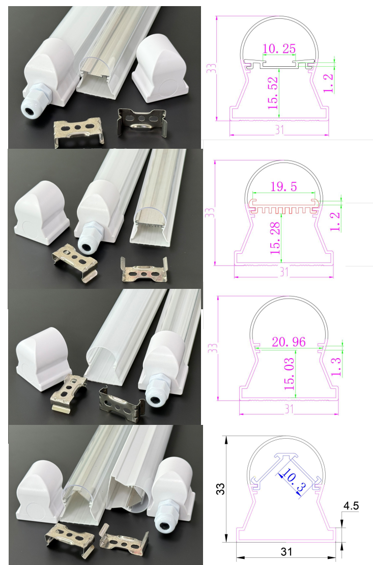 Révolutionner l'expérience d'éclairage! JE lance un nouveau boîtier de lampe intégré T8, ouvrant une nouvelle ère de révolution d'installation et d'efficacité énergétique