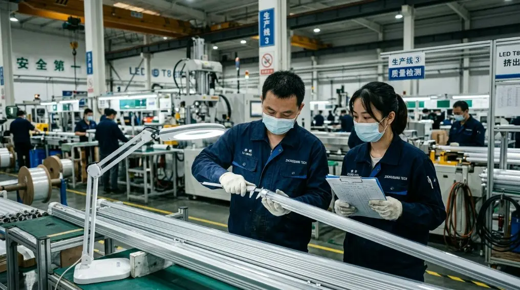 Usine de tubes LED T8 en Chine 2026 : couvercles de PC haut de gamme et bases en aluminium pour les équipementiers mondiaux