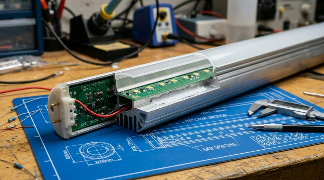 Guide ultime 2026 du boîtier de tube LED T8 avec PCB de 10 mm : données thermiques, CAO 3D et conformité UL