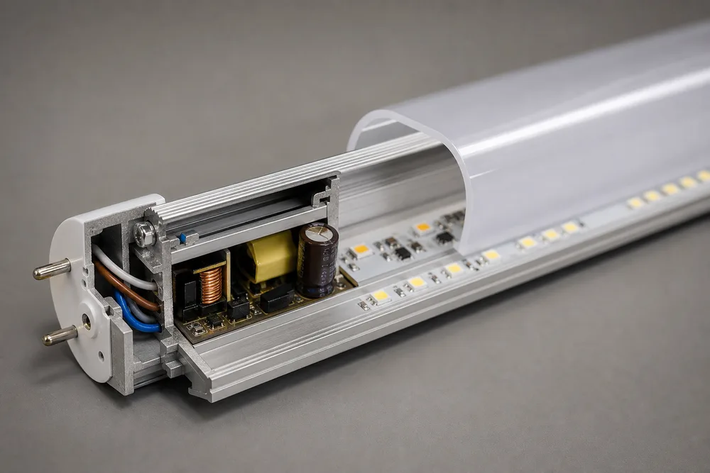 Pourquoi choisir un boîtier de tube LED T12 mi-aluminium mi-plastique ?