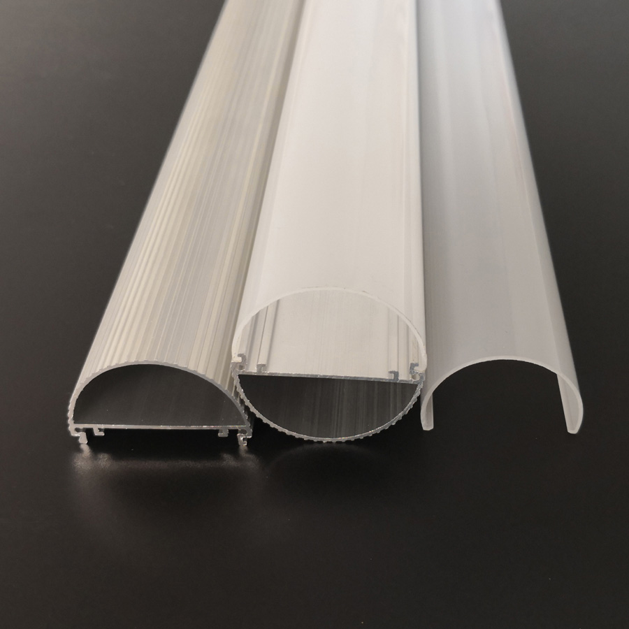 Boîtier de tube LED T12 moitié plastique et moitié aluminium