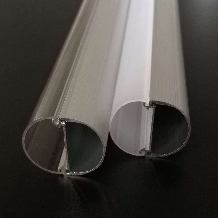 Couvercle en PC pour boîtier de tube LED T8 et base en aluminium